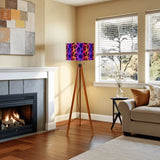 Scandi Retro Tripod Floor Lamp Leopard Rainbow Pattern - retro floor lamps
