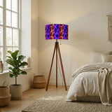Scandi Retro Tripod Floor Lamp Leopard Rainbow Pattern - retro floor lamps