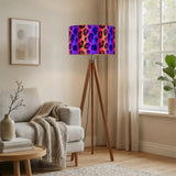 Scandi Retro Tripod Floor Lamp Leopard Rainbow Pattern - retro floor lamps