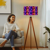 Scandi Retro Tripod Floor Lamp Leopard Rainbow Pattern - retro floor lamps