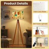 Scandi Retro Tripod Lamp – 60s Inspired Floor Light with Remote LED Control - retro floor lamps