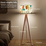 Scandi Retro Tripod Lamp – 60s Inspired Floor Light with Remote LED Control - retro floor lamps