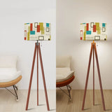 Scandi Retro Tripod Lamp – 60s Inspired Floor Light with Remote LED Control - retro floor lamps
