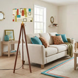 Scandi Retro Tripod Lamp – 60s Inspired Floor Light with Remote LED Control - retro floor lamps