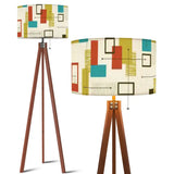 Scandi Retro Tripod Lamp – 60s Inspired Floor Light with Remote LED Control - US Plug - retro floor lamps