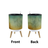 Scandi Style Planter with Wooden Legs: Earthy Tones Ombre Home Decor - retro plant pot