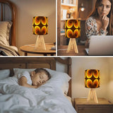 Scandi Tripod Table Lamp – Retro Midcentury LED Wooden Base Light - retro table lamps