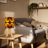 Scandi Tripod Table Lamp – Retro Midcentury LED Wooden Base Light - retro table lamps