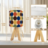 Scandinavian Retro Dots Tripod Table Lamp – Mid Century Accent Remote Light - retro table lamps