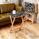 Space-Saving Retro Wooden TV Trays Set | Midcentury Modern Design - 4 Pack - retro tv tray