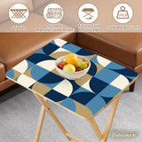 Space-Saving Wooden TV Trays Set | Midcentury Modern Design - 4 Pack - retro tv tray