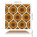 Square Ceramic Drink Coasters – Midcentury Modern Table Decor - retro coaster