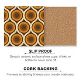 Square Ceramic Drink Coasters – Midcentury Modern Table Decor - retro coaster