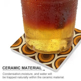 Square Ceramic Drink Coasters – Midcentury Modern Table Decor - retro coaster