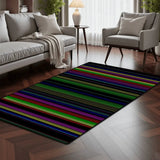 Striped Retro Statement Rug for Living Room or Bedroom 60’’x36’’ - Rugs & Mats