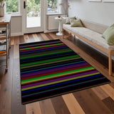Striped Retro Statement Rug for Living Room or Bedroom 60’’x36’’ - Rugs & Mats