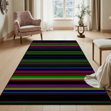 Striped Retro Statement Rug for Living Room or Bedroom 60’’x36’’ - Rugs & Mats