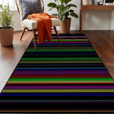 Striped Retro Statement Rug for Living Room or Bedroom 60’’x36’’ - Rugs & Mats