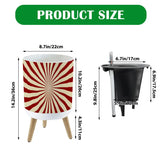 Sunburst 70s Style Planter with Wooden Legs: Retro Midcentury Home Decor - retro plant pot