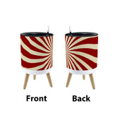 Sunburst 70s Style Planter with Wooden Legs: Retro Midcentury Home Decor - retro plant pot