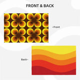 Sunny Waves Outdoor Privacy Screen – Retro Balcony Windbreak - Retro Privacy Screen
