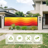 Sunny Waves Outdoor Privacy Screen – Retro Balcony Windbreak - Retro Privacy Screen