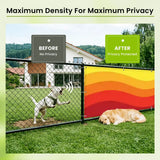 Sunny Waves Outdoor Privacy Screen – Retro Balcony Windbreak - Retro Privacy Screen
