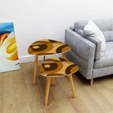 Triangle 60s Retro Tripod Nesting Table Set Brown Tones - One Size - retro nesting tables