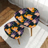 Triangle 60s Retro Tripod Nesting Table Set Faces - One Size - retro nesting tables