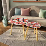 Triangle 60s Retro Tripod Nesting Table Set Funky Pink - One Size - retro nesting tables