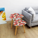 Triangle 60s Retro Tripod Nesting Table Set Funky Pink - One Size - retro nesting tables