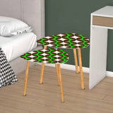 Triangle 60s Retro Tripod Nesting Table Set Green Geometric - One Size - retro nesting tables