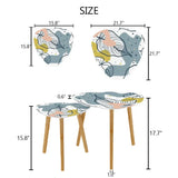 Triangle 60s Retro Tripod Nesting Table Set Leaves - One Size - retro nesting tables