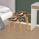 Triangle 60s Retro Tripod Nesting Table Set Modernist Style - One Size - retro nesting tables