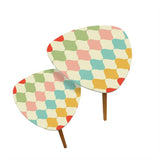 Triangle 60s Retro Tripod Nesting Table Set Multicolor - One Size - retro nesting tables