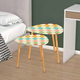 Triangle 60s Retro Tripod Nesting Table Set Multicolor - One Size - retro nesting tables