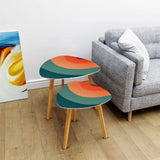 Triangle 60s Retro Tripod Nesting Table Set Rainbow - One Size - retro nesting tables