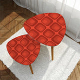 Triangle 60s Retro Tripod Nesting Table Set Red Geometric - One Size - retro nesting tables