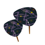 Triangle 60s Retro Tripod Nesting Table Set Space Pattern - One Size - retro nesting tables