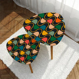 Triangle 60s Retro Tripod Nesting Table Set Wavy Multicolor - One Size - retro nesting tables
