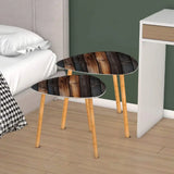 Triangle 60s Retro Tripod Nesting Table Set Weathered Wood Print - One Size - retro nesting tables
