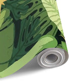 Tropical Leaves Monstera Removable Wallpaper - Stick and Peel Midcentury - 144’’x100’’ - retro wallpaper