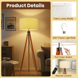 Vanilla Yellow Shade Scandi Vintage Tripod Floor Lamp - retro floor lamps