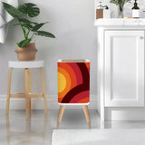 Vibrant 70s Retro Trash Can with Lid: Nordic Midcentury Modern Wastebasket - One Size - retro tash cans