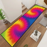Vibrant Tie-Dye Runner Rug – Midcentury Hippie Multiple Sizes - retro runner