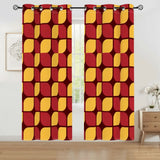 Vintage 70s Design Blackout Curtains: Midcentury Modern Thermal Panels - 50’’x84’’x2pcs - retro curtains