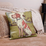VINTAGE DOG Premium Pillow Retro Pet Shabby Chic Decor Gift Farmhouse Cottagecore - retro pillow