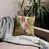 VINTAGE DOG Premium Pillow Retro Pet Shabby Chic Decor Gift Farmhouse Cottagecore - retro pillow