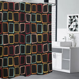 Vintage Mid Century Fabric Shower Curtain – Modern Retro Bathroom Style - retro bathroom