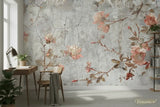 Vintage Roses Painting Removable Stick and Peel Wallpaper - Custom Sizes - 144’’x100’’ - retro wallpaper